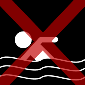 swimming prohibited